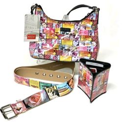 Fossil Relic Purse With Matching Belt And Wallet New