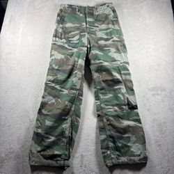J Crew Foundry Woodland Camouflage Wide Leg Pants Women’s 10 28x28 Green #2431