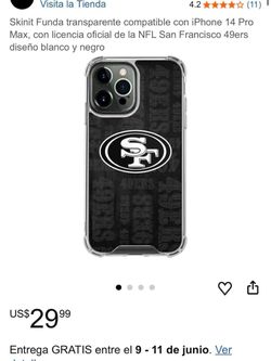 Clear & Black 49ers iPhone 14 Pro Case