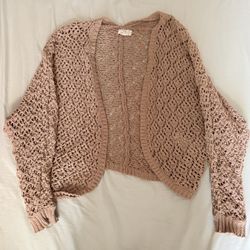 Light Brown Knitted Cardigan