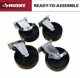 Husky Ready-to-Assemble Caster Set