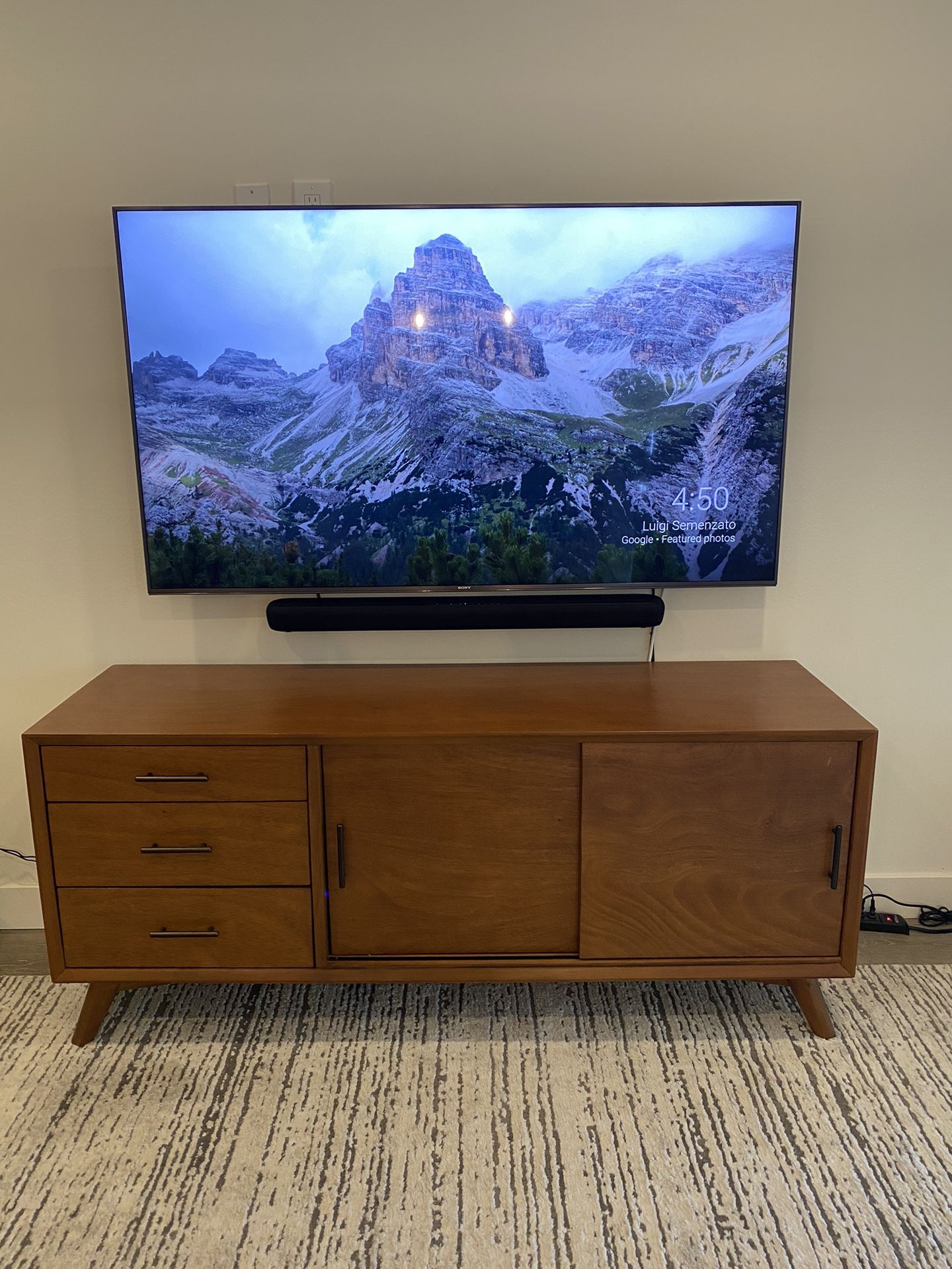 Solid wood TV stand 