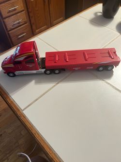 collectible red Coca-Cola 2003 Off-Road Carrier tractor unit modeled after a Hummer H2