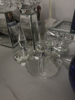 Glass Set Perfume Bottles Decor