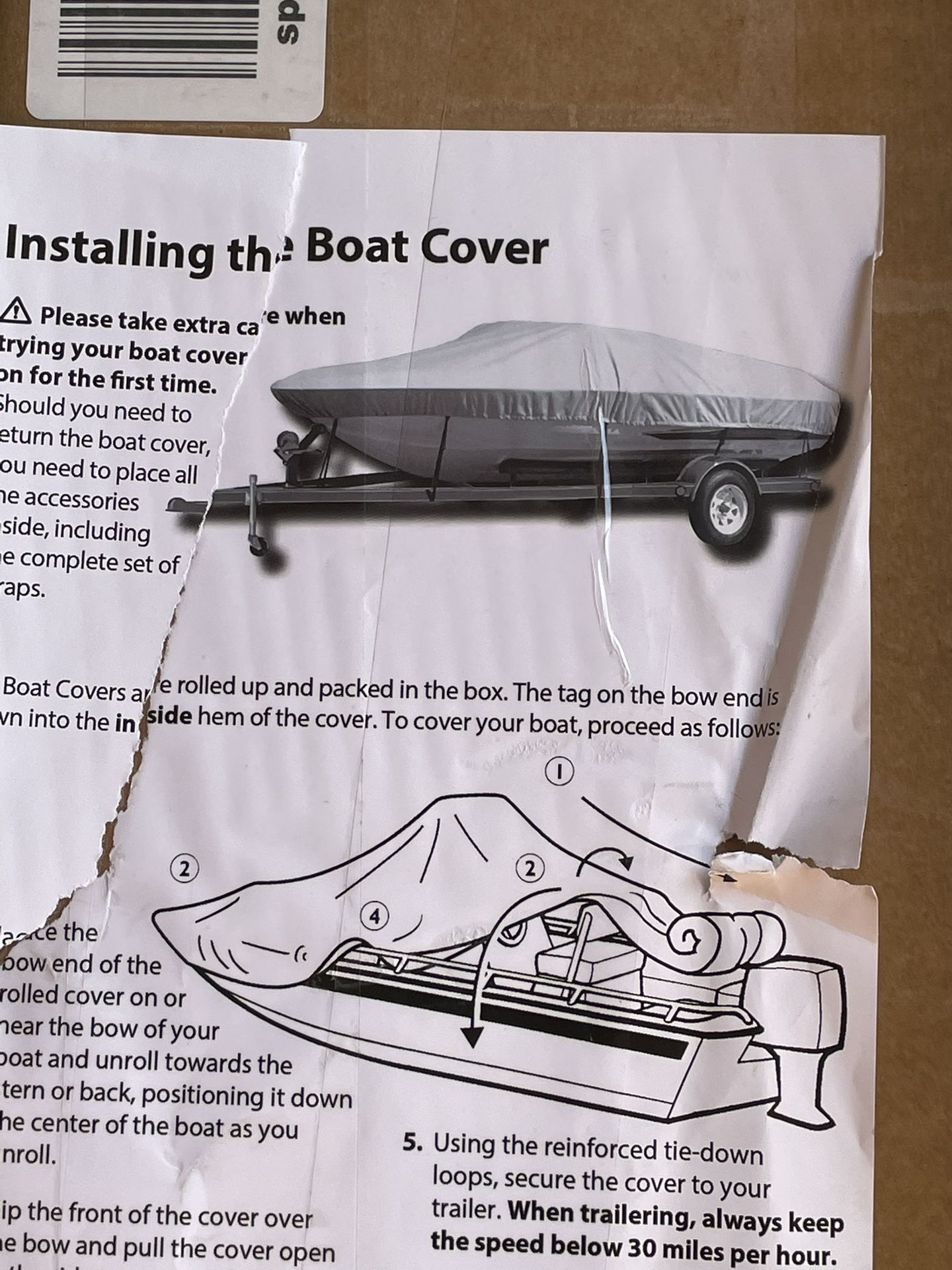 Center Console Boat Cover, 20'-22' Waterproof