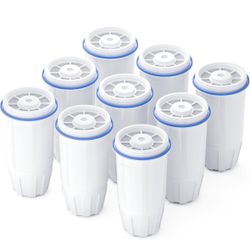 9 Pack Water Filter Replacement, 5-Stage Compatible with Zero Pitcher and Disp..