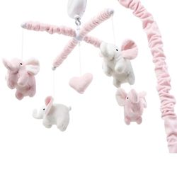 Girl Elephant Mobile For Baby Crib