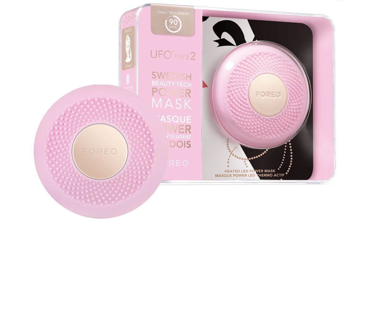 Foreo UFO Mini 2 Heated LED Power Mask- Pearl Pink -New in Sealed Box