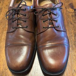 Bostonian Cognac Brown Leather Cap Toe Dress Shoes Men’s 10M