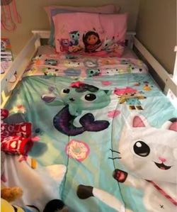 Gabby doll house bed set reversible