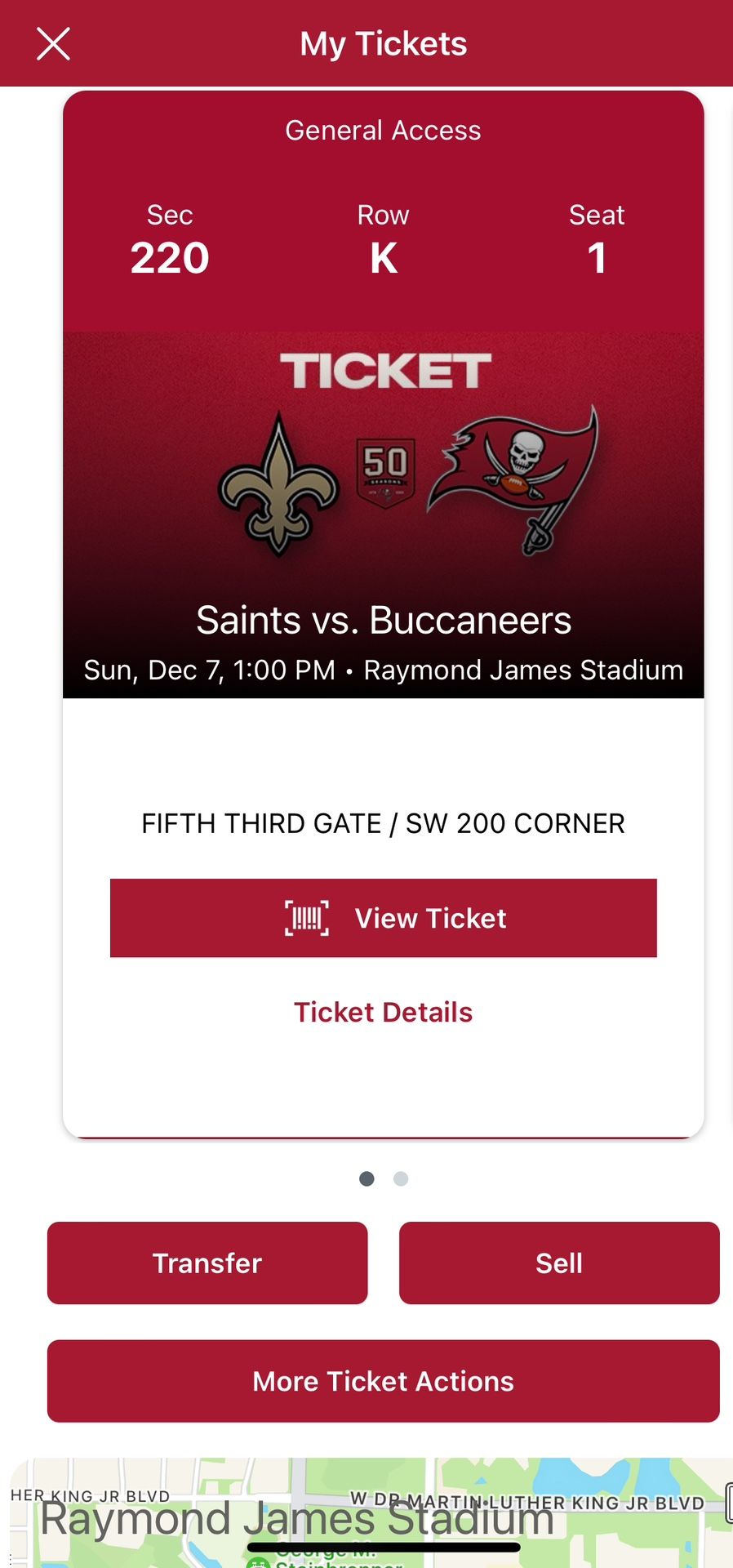 Bucs vs Saints Tickets