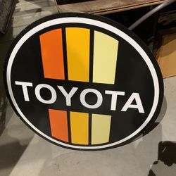 TOYOTA 30 Inch Porcelain Sign $225 In Madera 