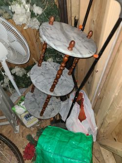 Marble Piece Of Furniture. Side Table 3 Levels