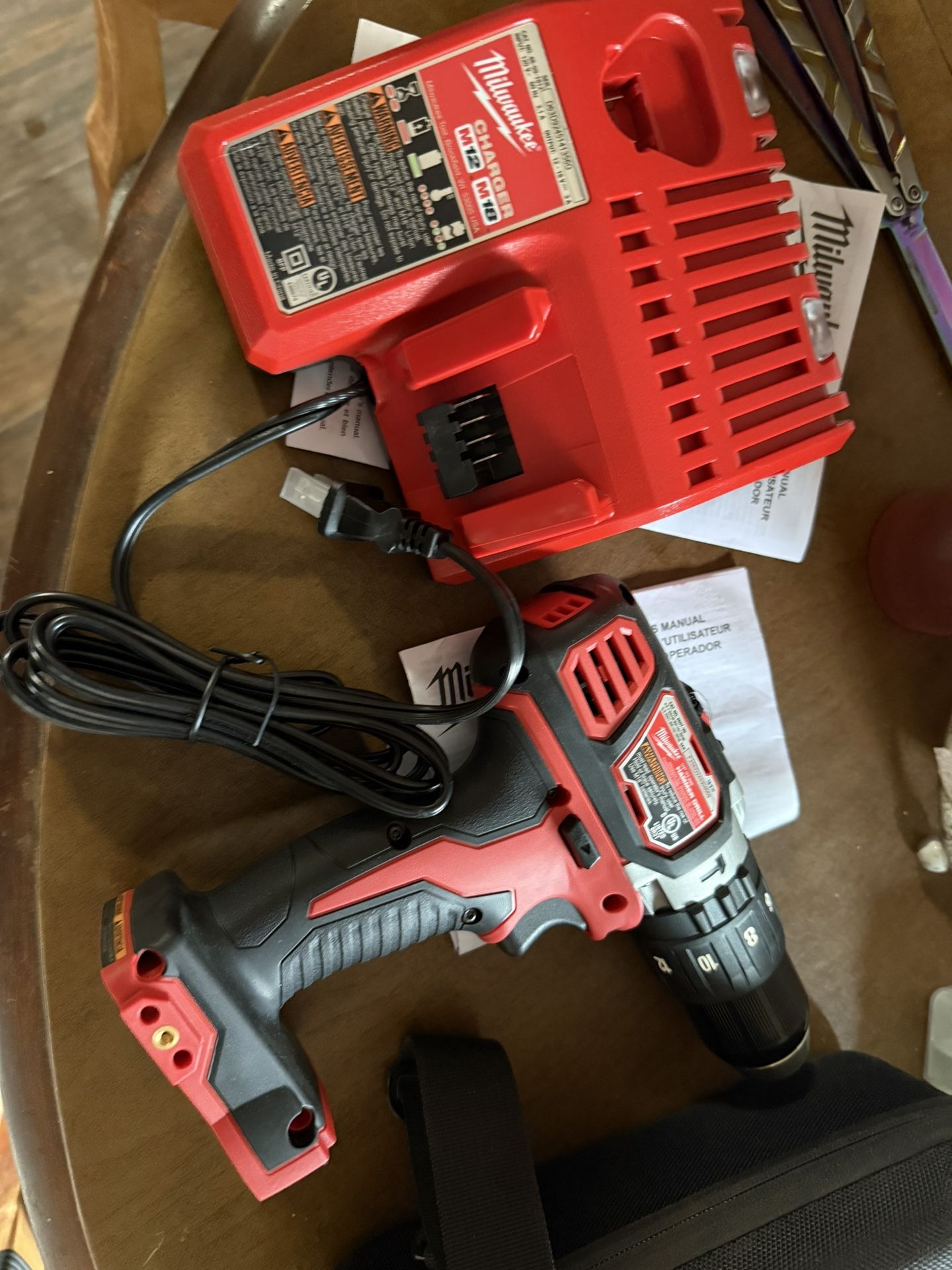 Milwaukee Drill New And Dual Charger 
