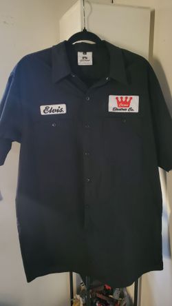 XL Elvis Crown Electric Patch Woven Shirt From Graceland