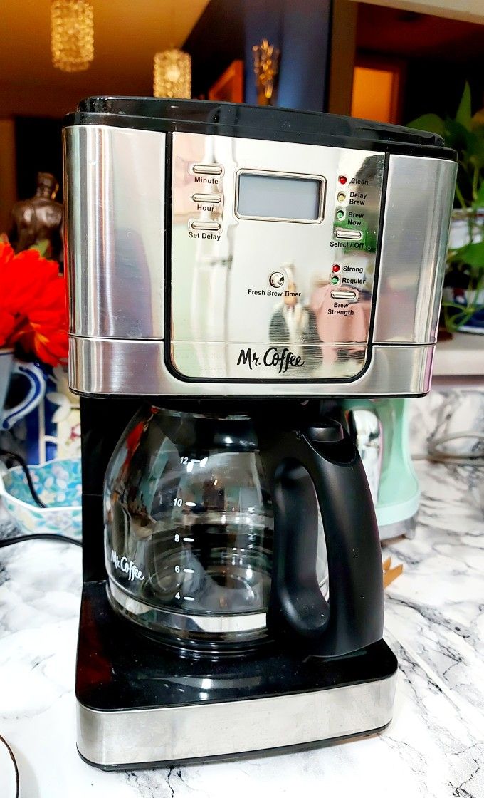 Mr. Coffee 12-Cup Programmable Coffee Maker, Stainless Steel
