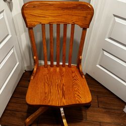 wooden office chair boho vintage