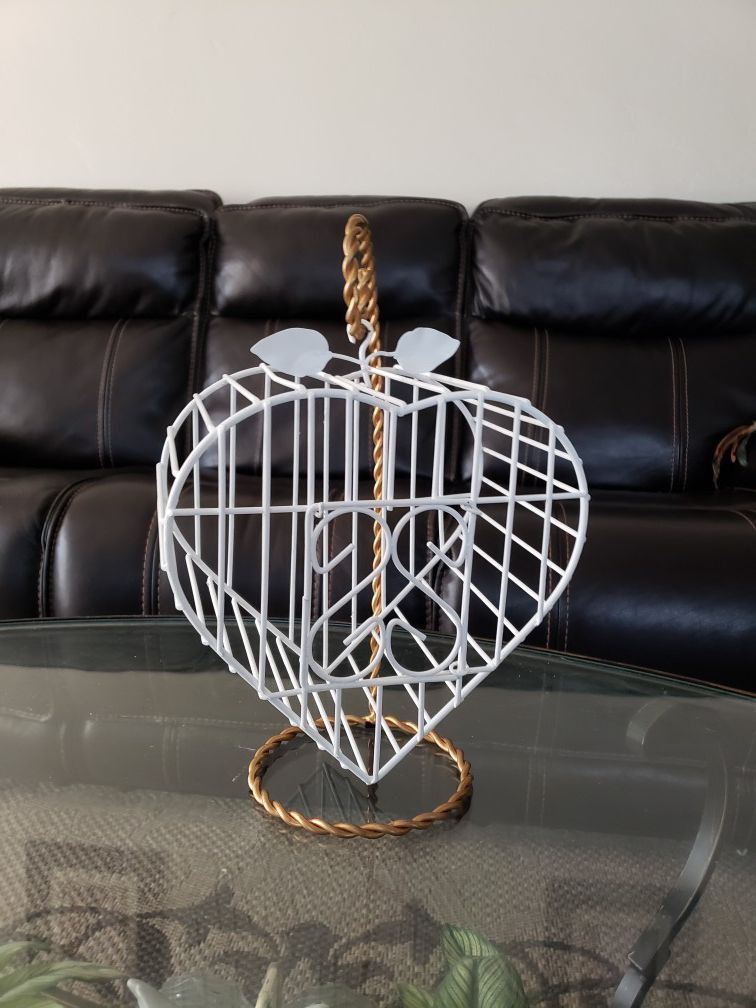 Set of Bird Cage Decor and Candles Holders