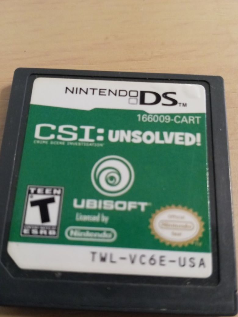 Nintendo ds CSI : Unsolved!
