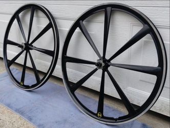 29" R4 BMX 8 Spoke Limited Edition Alloy Mag Complete Wheel Set Black