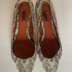 Missoni Pink/Green Flats – Size 38.5 (US 8) – W/ Original Box – Retail $475 
