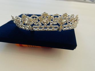 Quinceañera Crowns Two For Sale. One Is Rose Gold, And The Other Is Silver.