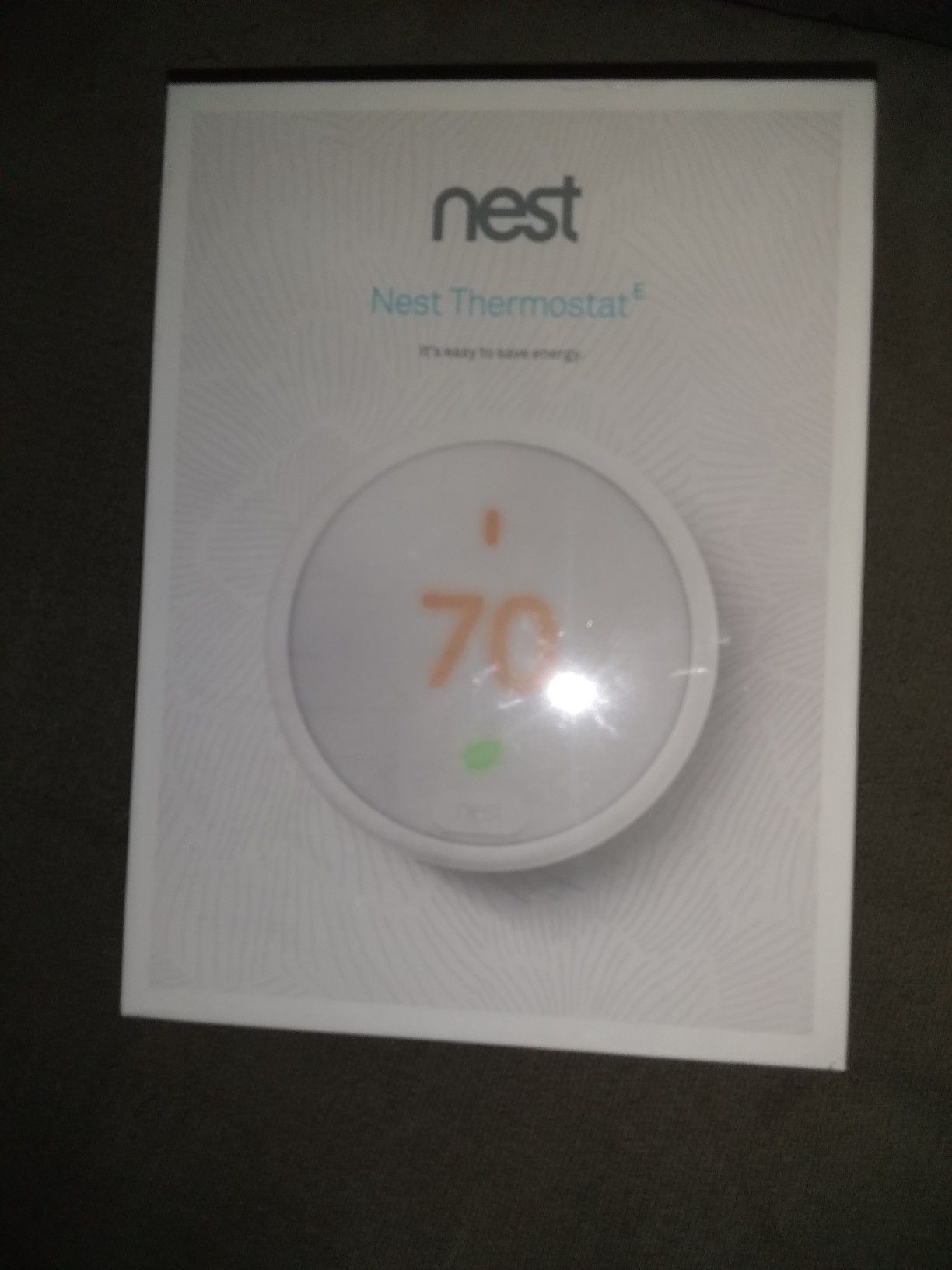Nest Thermostat E Smart Wi-Fi Programmable Thermostat, White