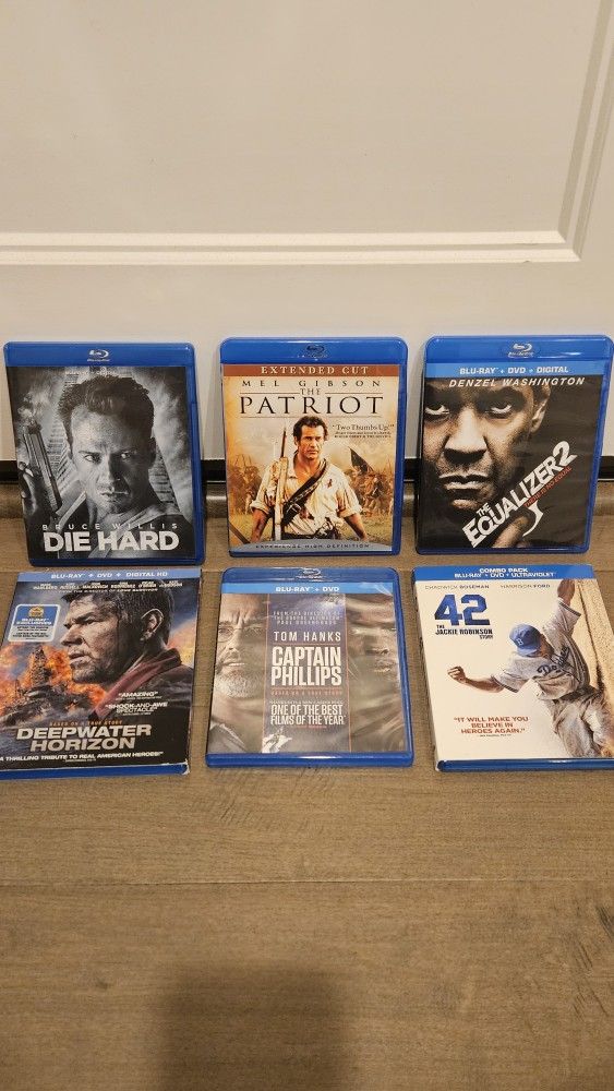 6 Movie On Bluray - $20 For All