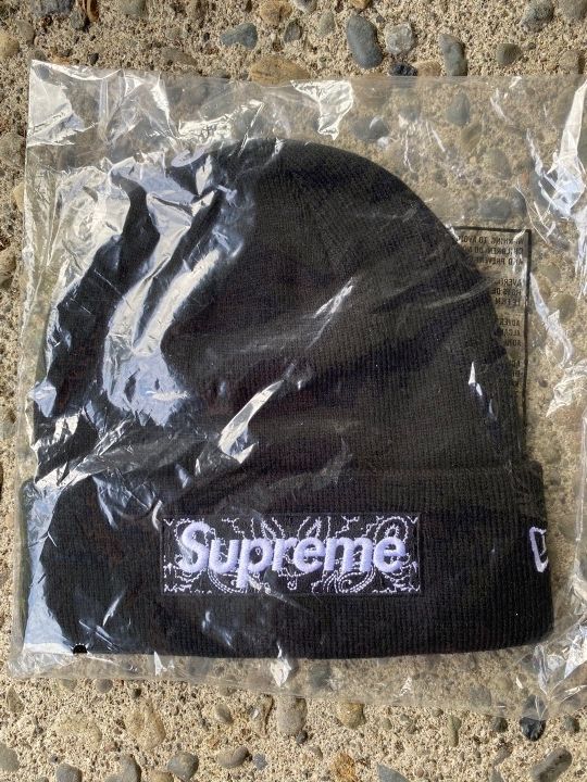 Supreme Bandana Beanie Black Ds