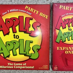 Apples to Apples Party Box Board Game & Expansion One, 2007 Version - NEW