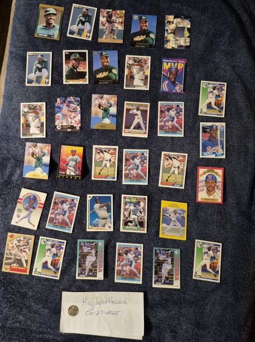 Ruben Sierra 34 Collector Cards