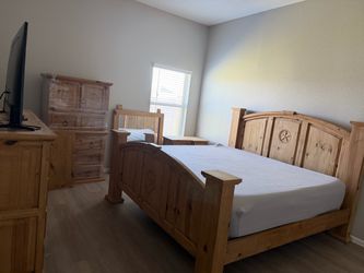 5 piece rustic star king size bedroom set