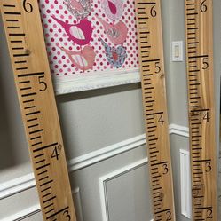 Wooden Measuring Stick/Age Chart Hand Made 