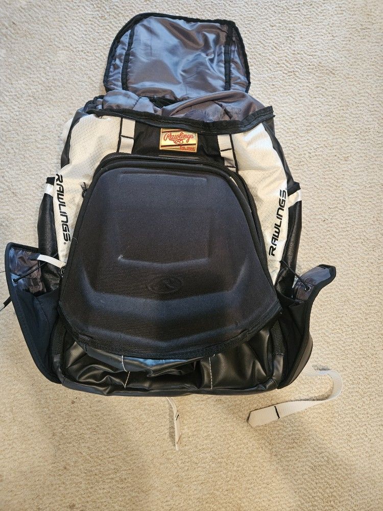 Rawlings Black/White Baseball/Softball Backpack