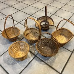 SMALL BASKETS LOT #1 Group Of Six