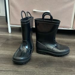 Black Rain Boots Kids