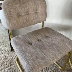 Vintage Brass Cantilever Chair