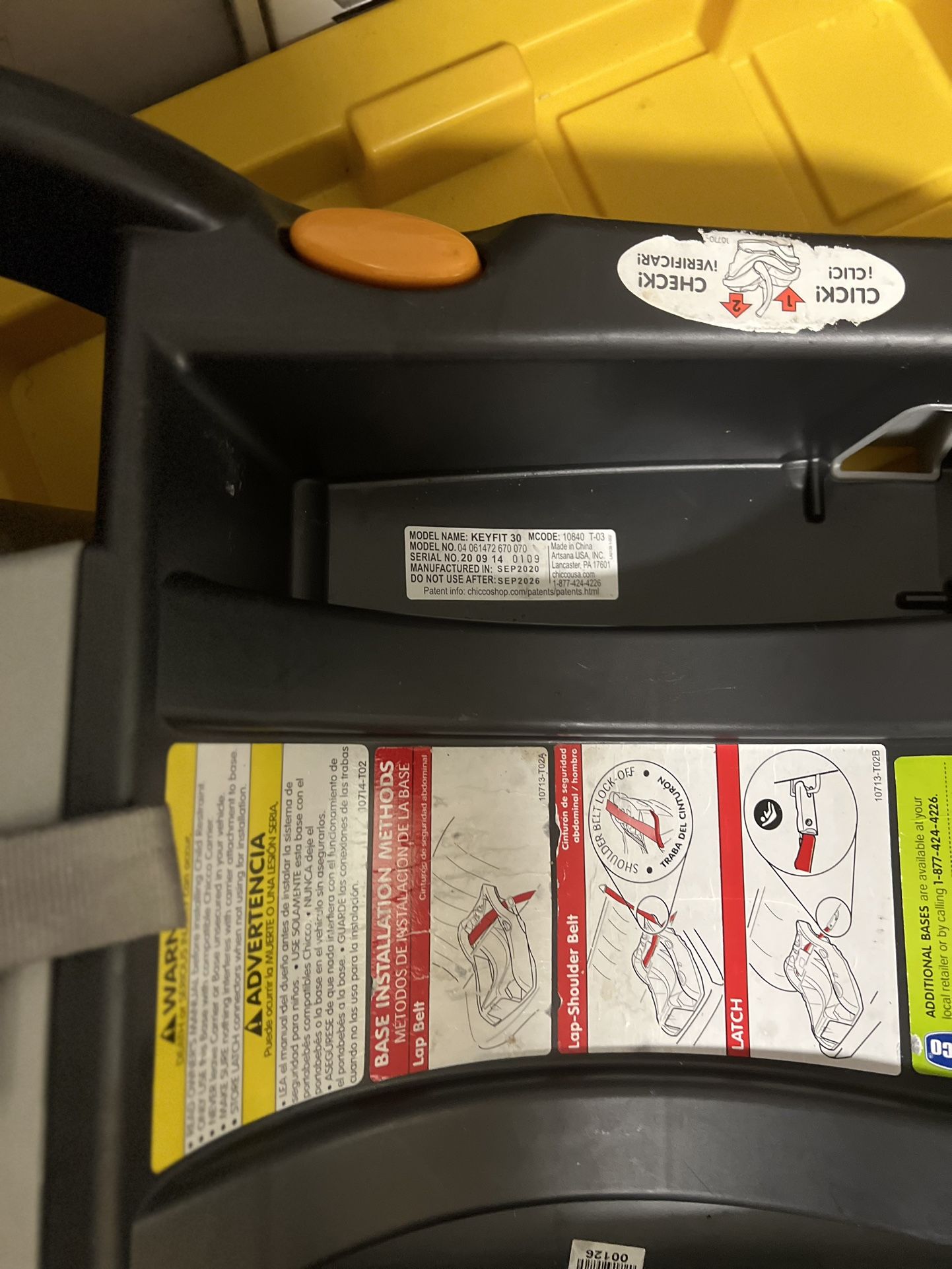 Chicco keyfit 2025 base expiration