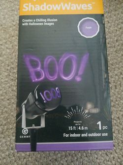 Halloween LED Light Show Projection ShadowWaves Purplr BOO
