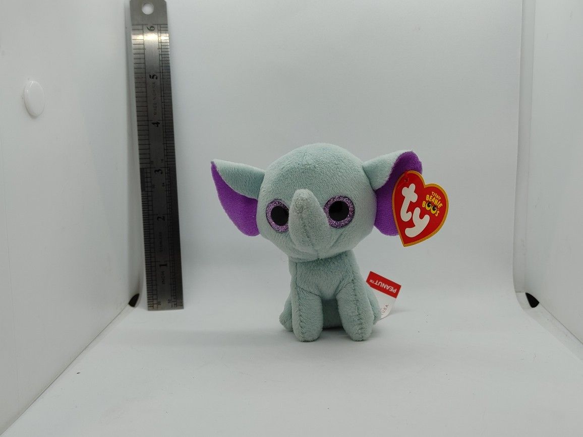 Ty Teenie Beanie Boos Peanut Elephant Mini Plush Stuffed Animal Glitter Eyes