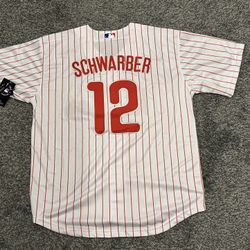 NWT Men’s Kyle Schwarber Philadelphia Phillies Home Pinstripe Jersey 4XL