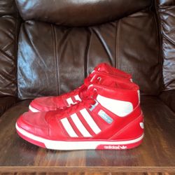 Red Size 10 Adidas High Tops 