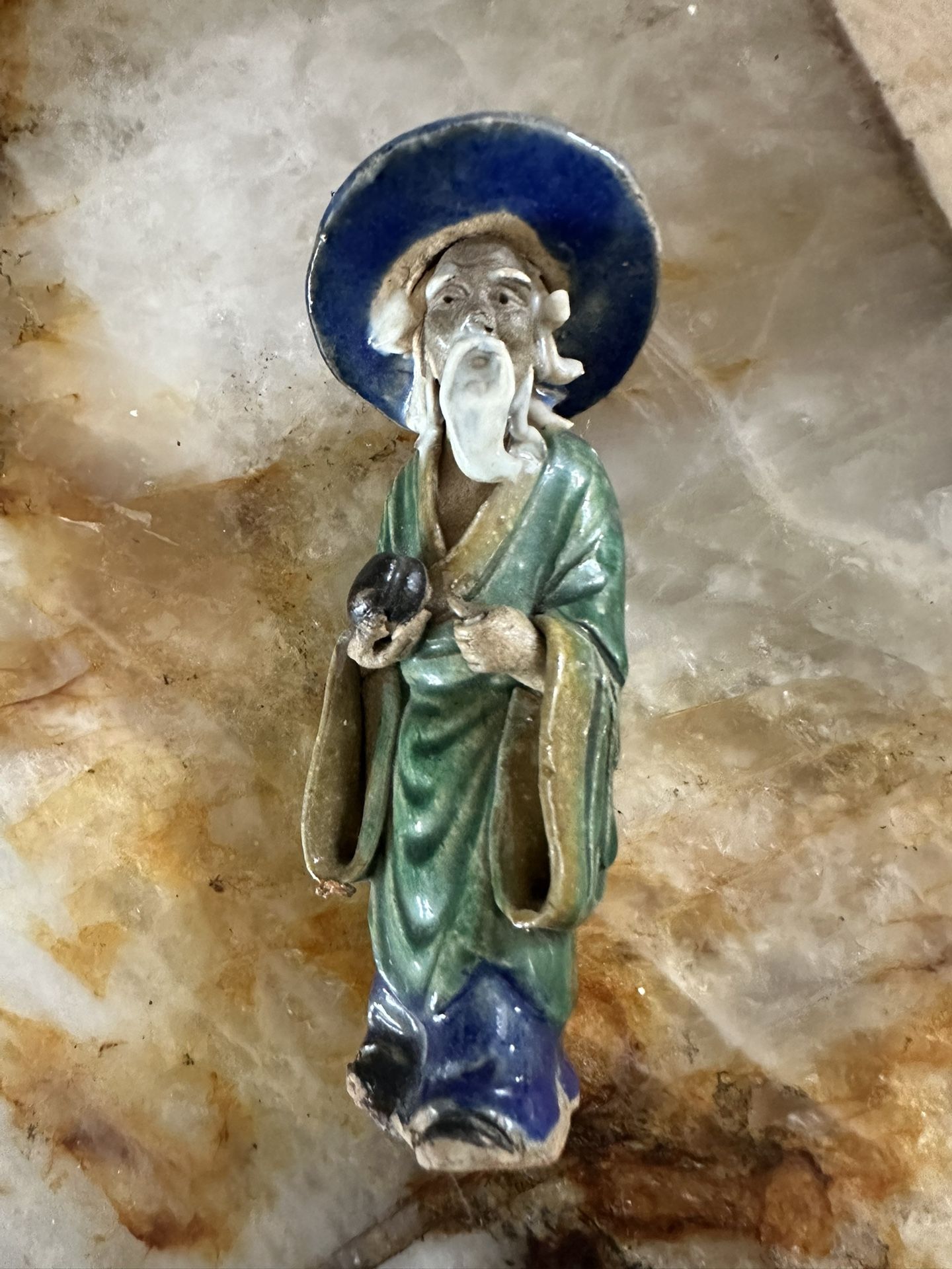 Rare Antique Mudman Chinese Statue