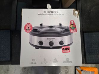 Chefman triple slow cooker