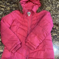 Pink Girls Old Navy Puffer Jacket 6/7