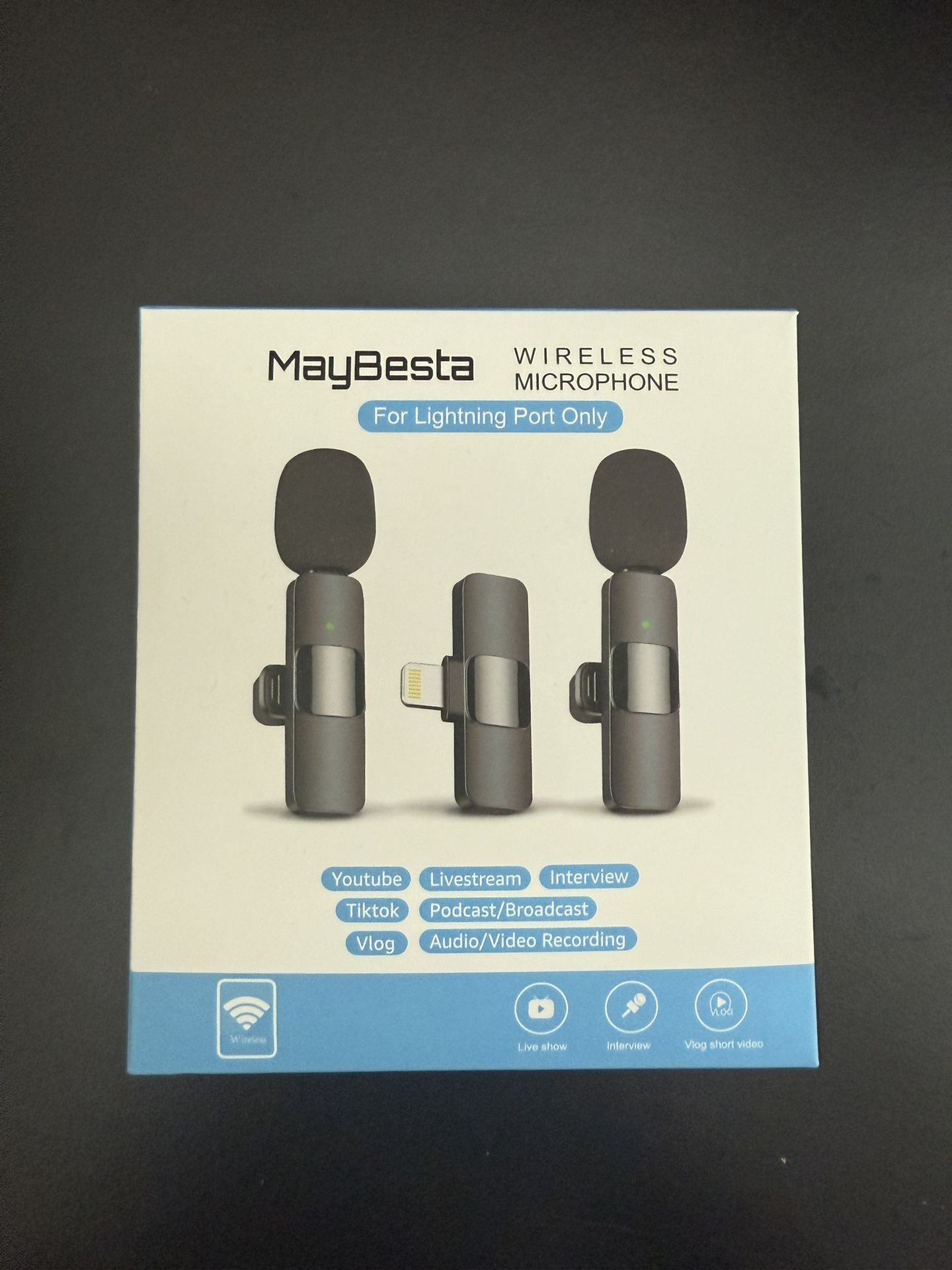 NEW OPEN BOX - Wireless Bluetooth Mini Microphone for iPhone 14