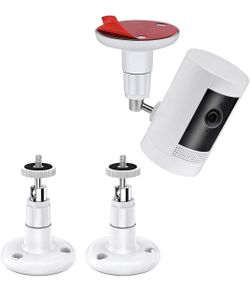 2 Pack Adjustable Wall Mount for Ring Stick Up Cam & Ring Outdoor Cam Plus | Indoor Outdoor Mount Bracket for Ring Camera, Ceiling Mount Kit, VHB Adhe