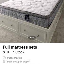 Queen Size New Thick Pillow Top Bed Can Deliver 