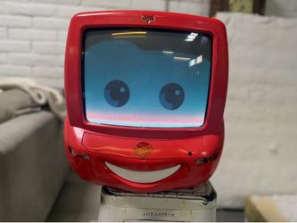 Disney Cars Lightning Mcqueen TV 13" CRT RETRO Vintage Rare No Remote, No Dvd