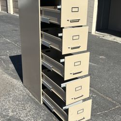 5 Drawer Metal File Cabinet With KEY-$50